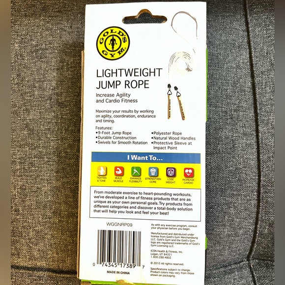 NWOT Golds Gym Jump Rope - Picture 2 of 2